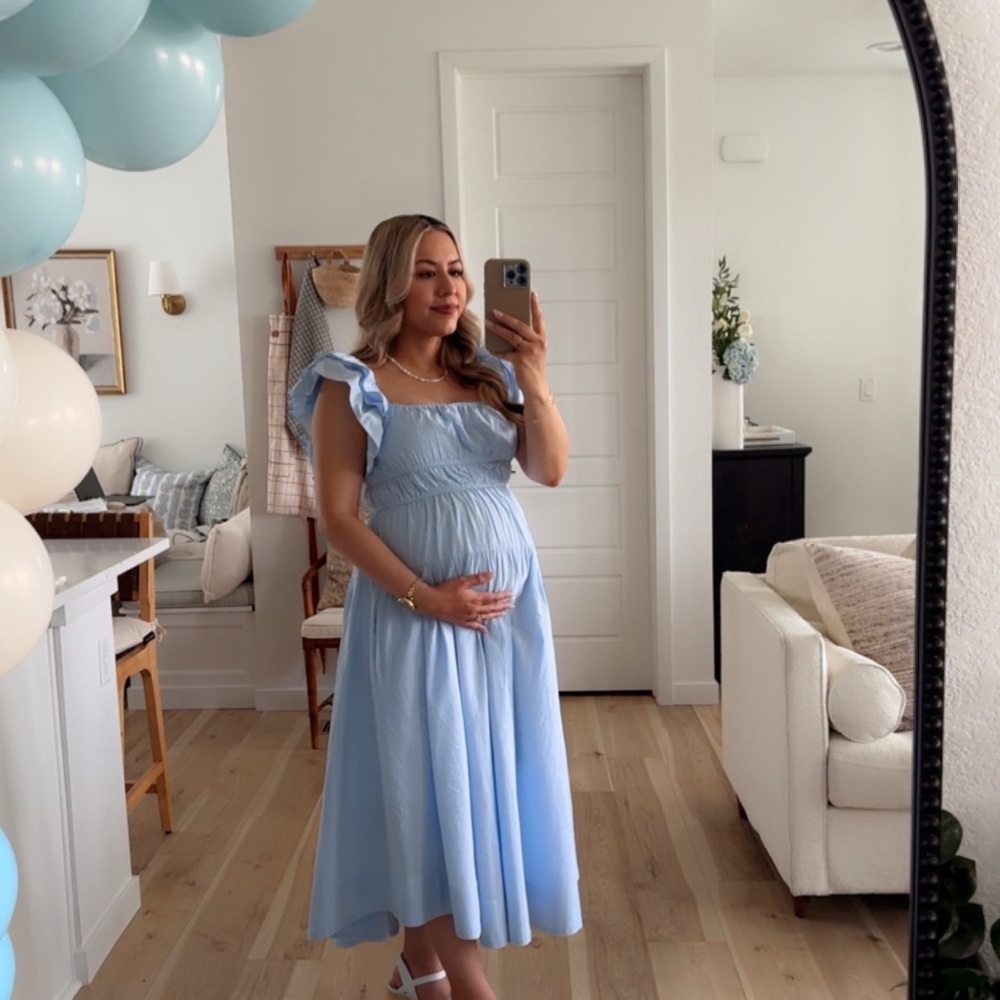 Petal & Pup Linda Midi Dress in Blue Stripe - Medium - Picture 3 of 8